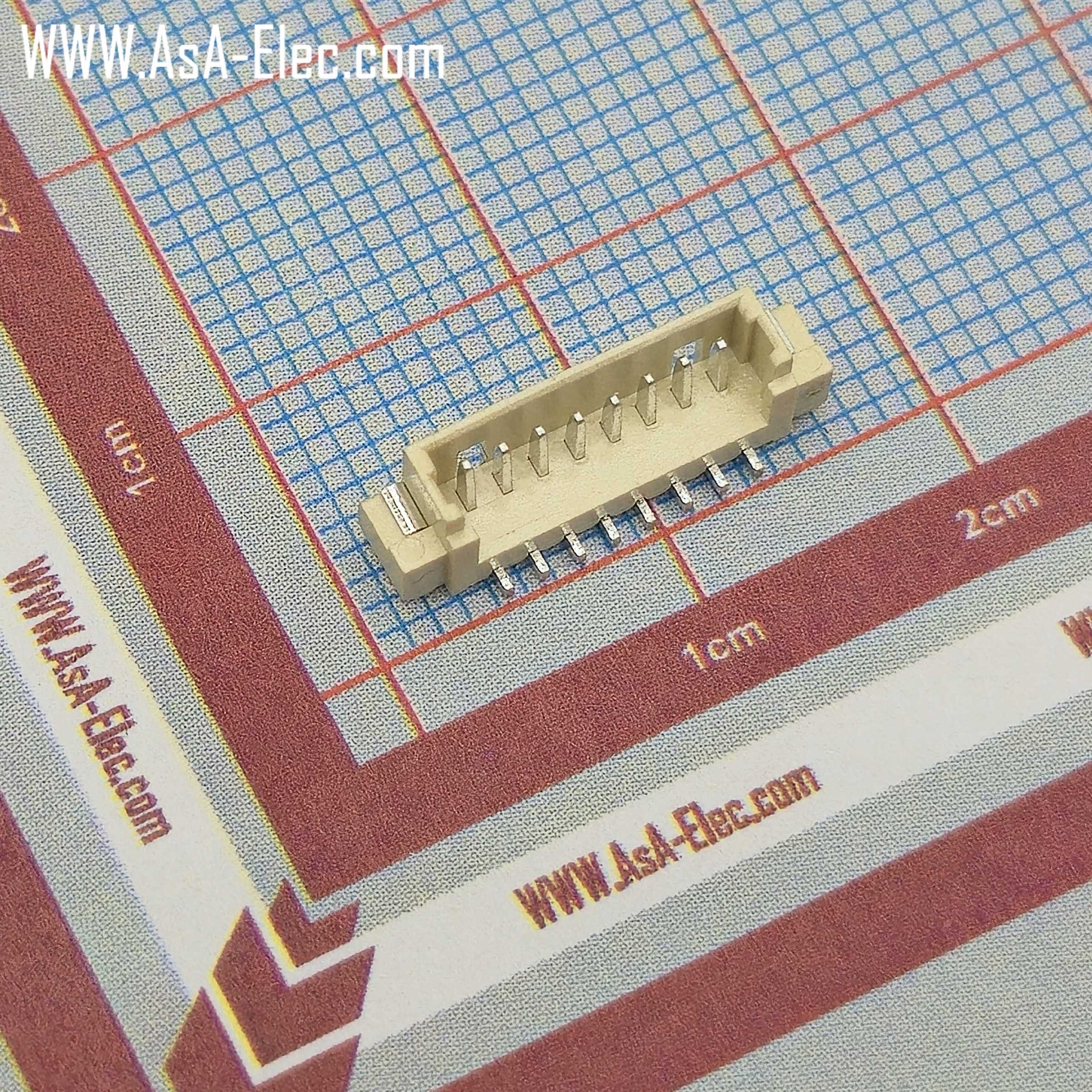 کانکتور FH تیغه ای 1.25 میلی متر 8 پین نر SMD STRAIGHT